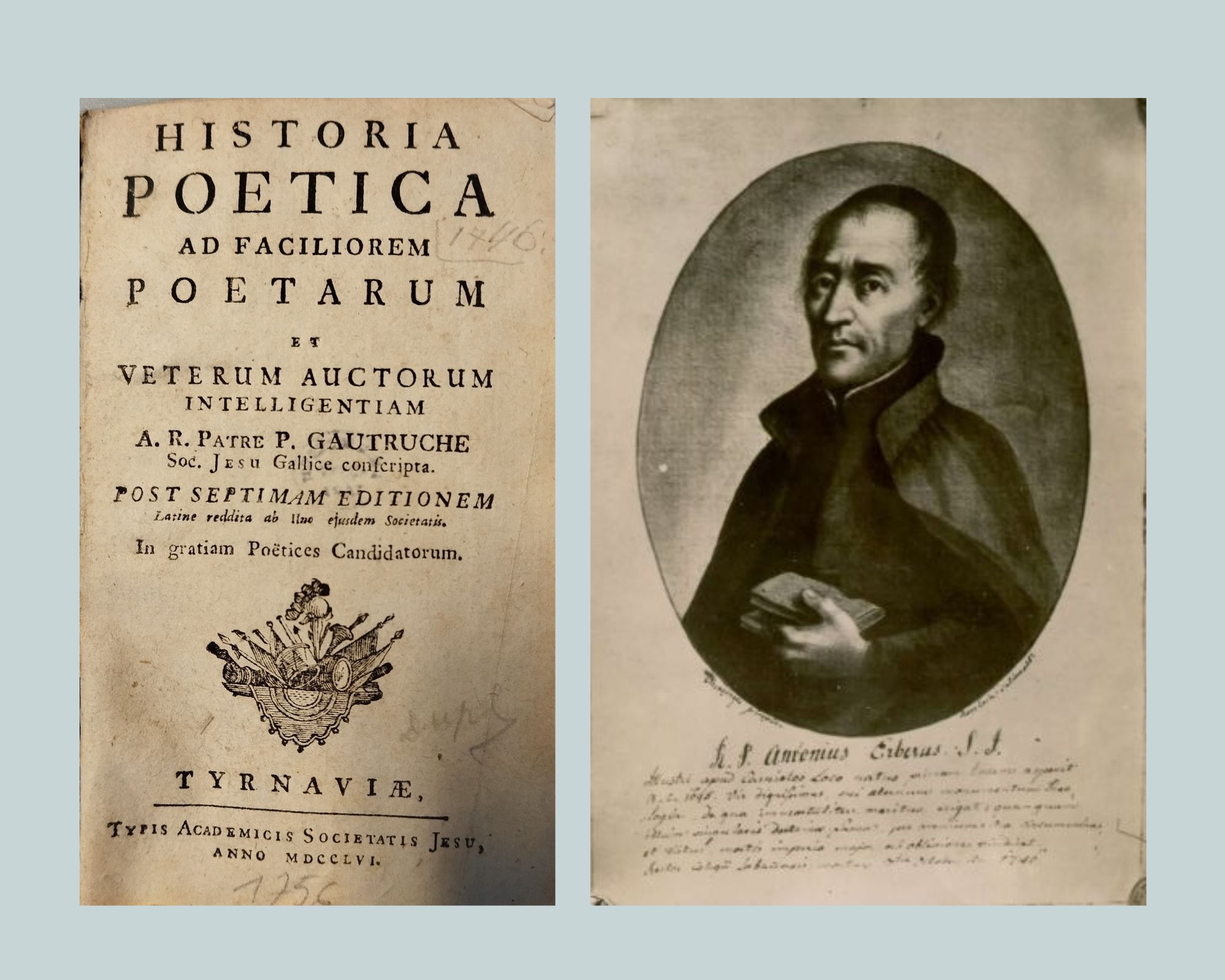 Erber könyvének címoldala és a szerző portréja