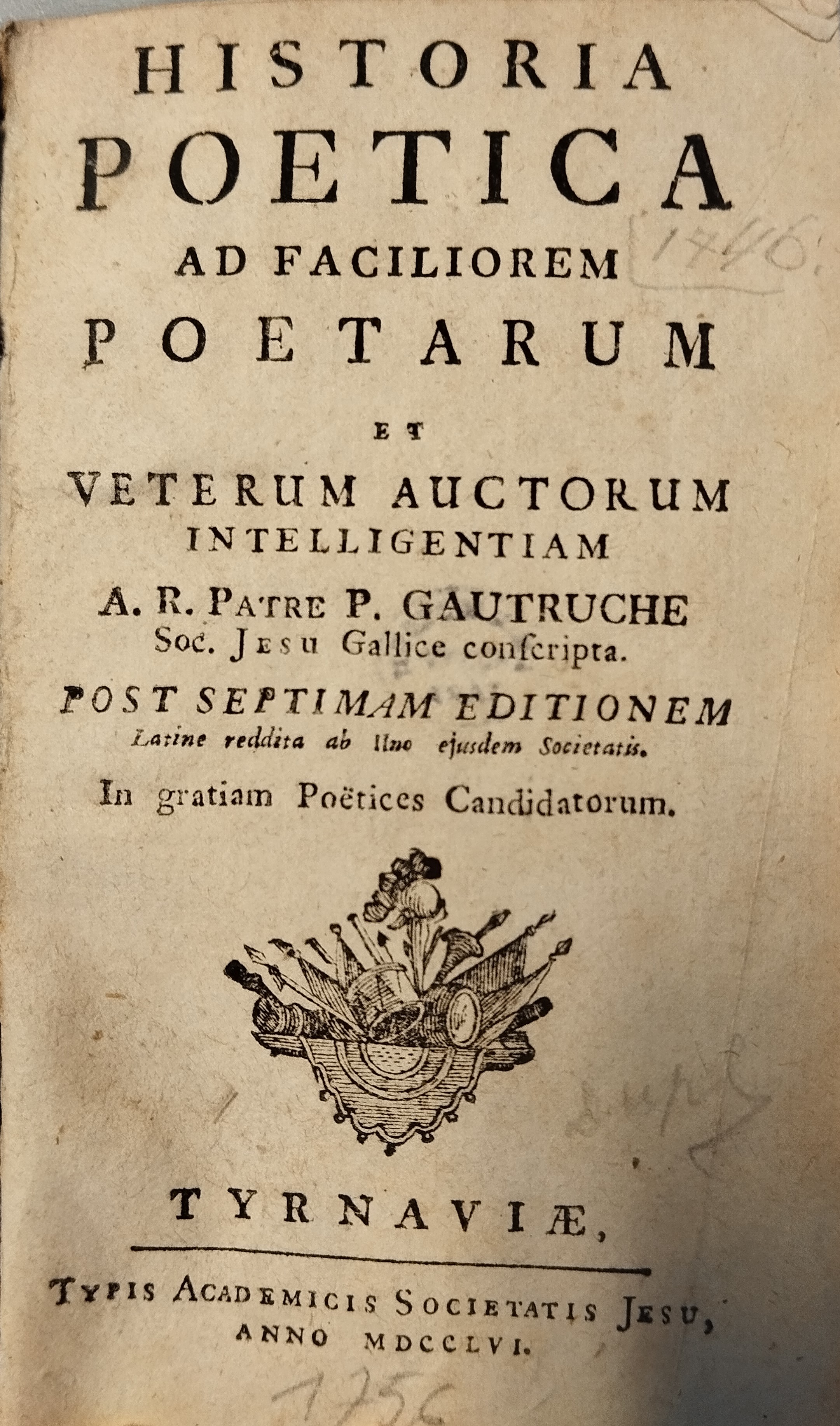 Gautruche, Pierre: Historia poetica ad faciliorem poetarum et veterum auctorum intelligentiam, címoldal