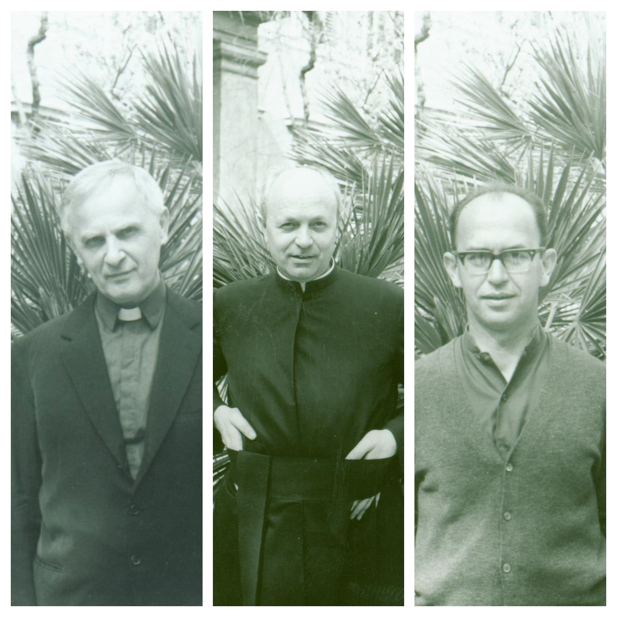 balról jobbra: Lukács László SJ, Polgár László SJ, Szilas László SJ